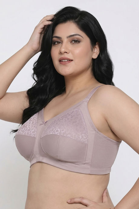 Zivame True Curv Single Layered Non Wired Full Coverage Super Support Bra - Violet Ice — image 2
